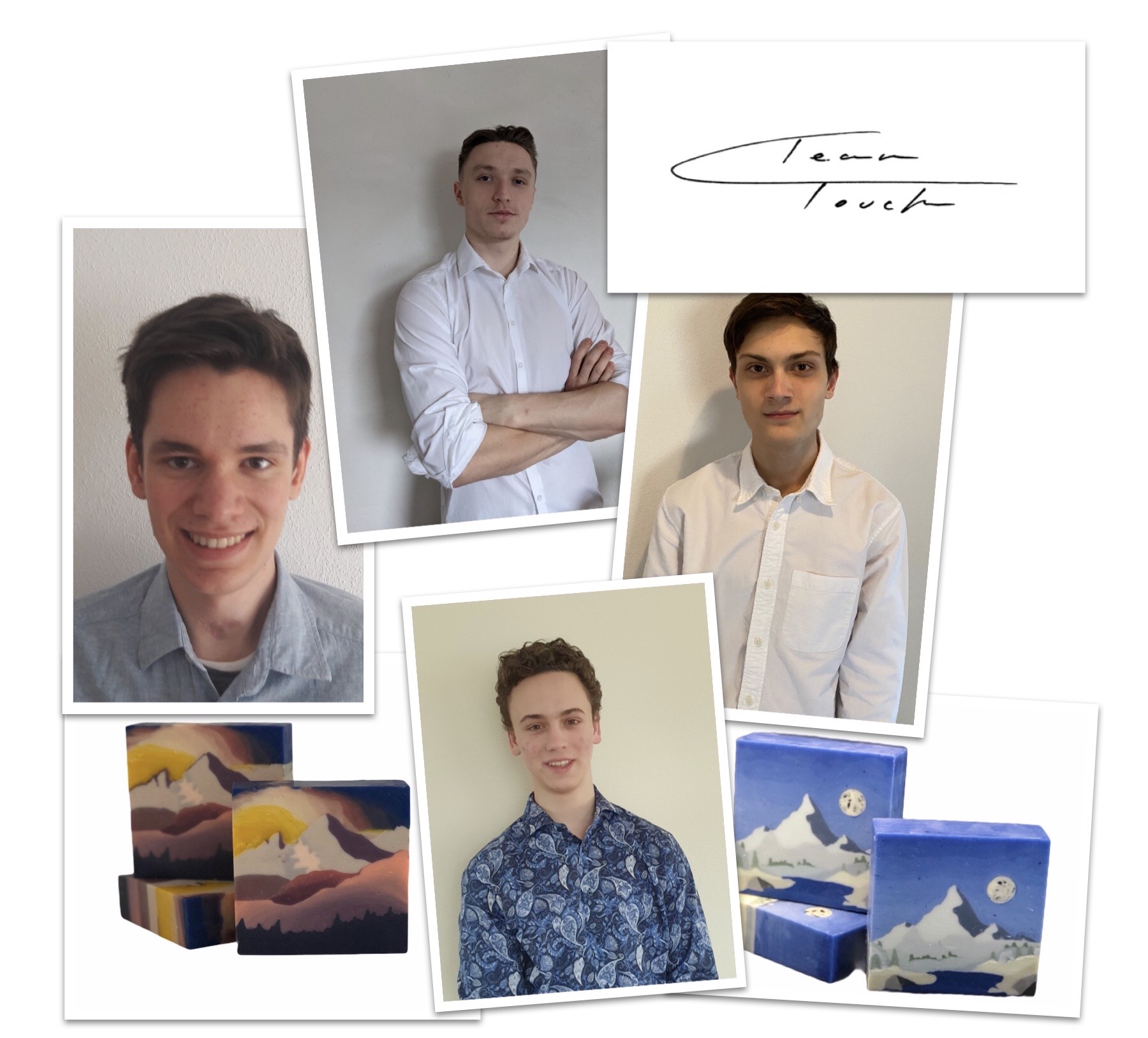 Schüler in der Unternehmerrolle: Philip Baumgartner, Gabriel Gawron, Simon Tietz und Robert Brandstetter